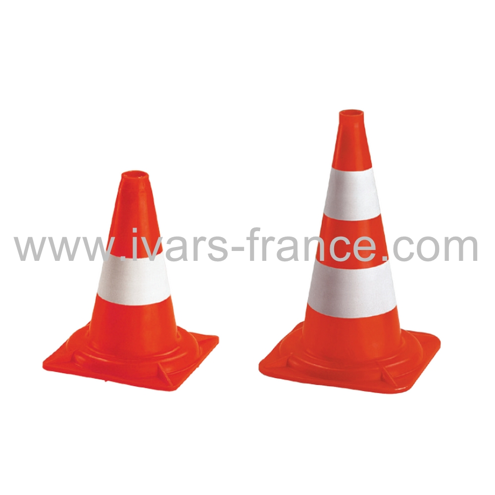 CNS - ARTICLES DE SIGNALISATION - Cones rouge de signalisation avec bandes blanches